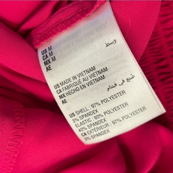 INC Magenta Fuchsia Pink Off-Shoulder Blouse 💕 Medium - Picture 7 of 7
